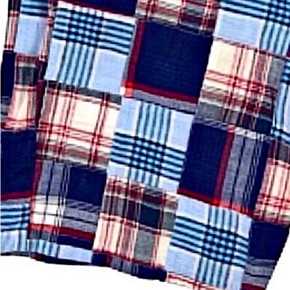 SIEGFRIED Men’s VINTAGE Patchwork Plaid Madras Flat Front Shorts Size 36 - Picture 4 of 5